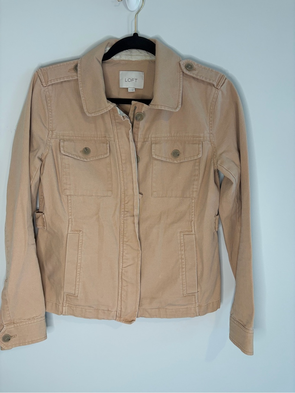 LOFT Women's Tan Utility Jacket Military Style